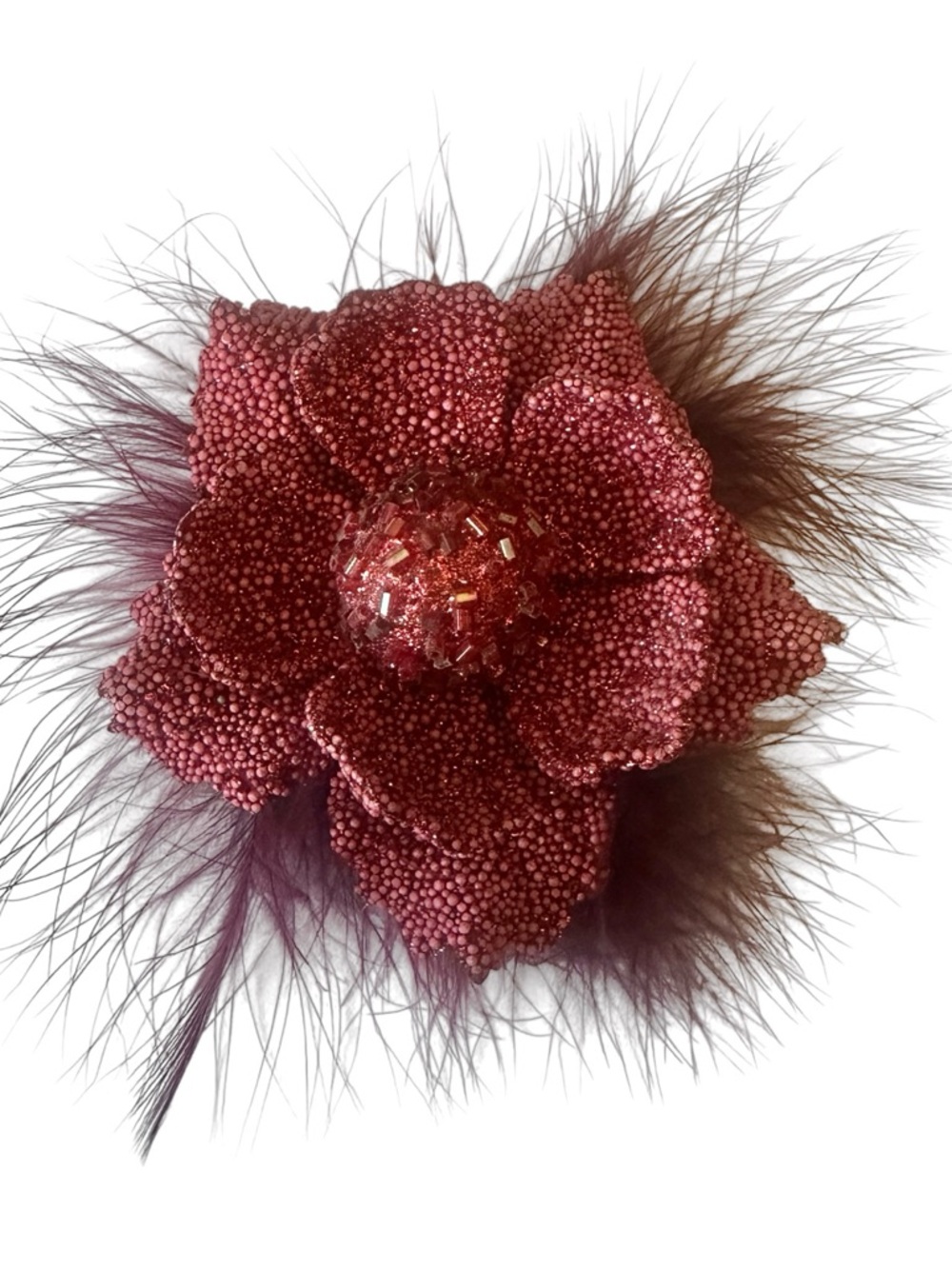 Rose Fascinator -Brooch, Lapel Pin or Hair Clip